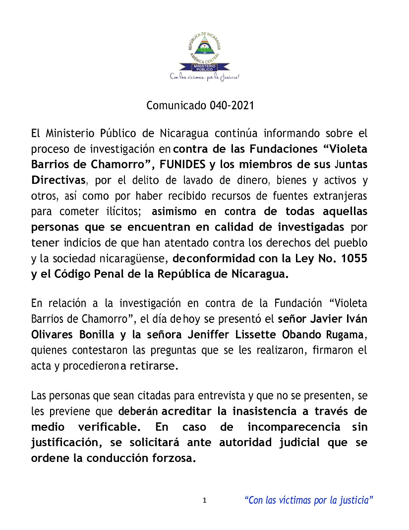 comunicado